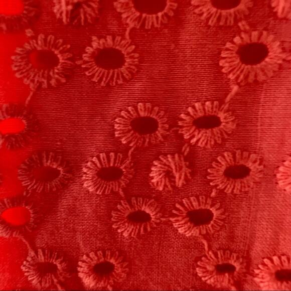 Ralph Lauren pink off shoulder eyelet casual knee length shift dress size 4 B112 - Picture 2 of 5